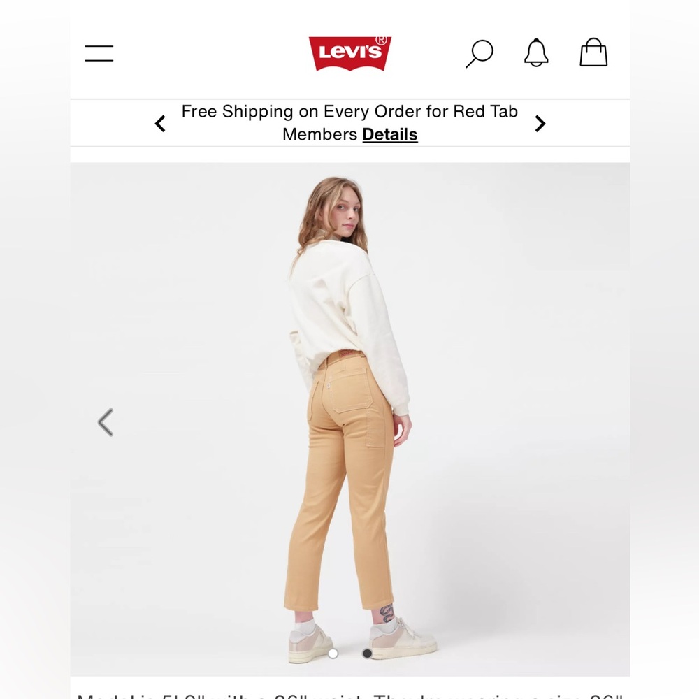 Levi’s high rise carpenter crop jeans